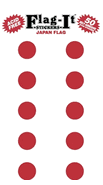 Japan Flag Stickers 50 Stickers per package 