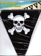 Jolly Roger Flag Pennant Streamers - 12'