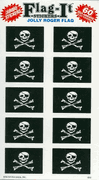 Jolly Roger Pirate Flag Decal Stickers-50 per pkg.