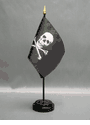 Jolly Roger Pirate Miniature Desk Flag  4"x6" 