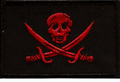 Red Skull w/ Crossed Swords Patch