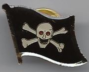 Jolly Roger w/Red Eyes Flag Pin