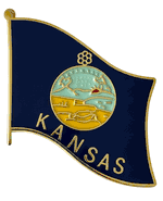Kansas Flag Lapel Pin - Single