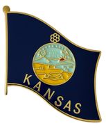 Kansas Flag Lapel Pin - Single
