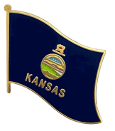 Kansas Flag Lapel Pin - Single
