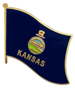 Kansas Flag Lapel Pin - Single
