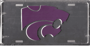 Kansas State Chrome License Plate