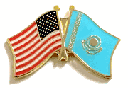 Kazakhstan Flag Lapel Pin - Double