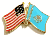 Kazakhstan Flag Lapel Pin - Double