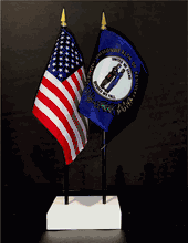 Kentucky and US Flag Set