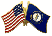 Kentucky Flag Lapel Pin - Double