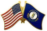 Kentucky Flag Lapel Pin - Double