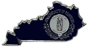 Kentucky Map Lapel Pin - Updated Version