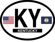 Kentucky Flag It Oval Decal