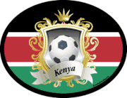 Kenya Soccer Flag It Oval Decal
