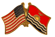 Kiribati Flag Lapel Pin - Double