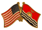 Kiribati Flag Lapel Pin - Double