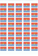 Kiribati Flag Stickers - Sheet of 50
