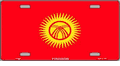 Kyrgyzstan Flag License Plate