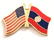 Laos Flag Lapel Pin - Double