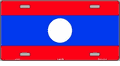 Laos Flag License Plate