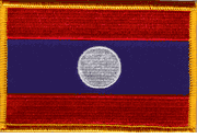 Laos Flag Patch - Rectangle