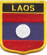 Laos Flag Shield Patch