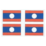 Laos-Flaggen-Patch Aufnäher Zum Aufnähen, Aufnäher Mit