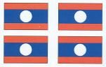 Laos Flag Stickers - Sheet of 50