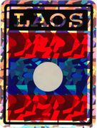 Laos (New) Vinyl Reflective Decal 