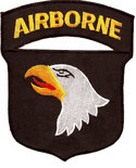 Large Airborne Patch - Black with Eagle