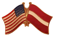 Latvia Flag Lapel Pin - Double