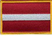 Latvia Flag Patch - Rectangle
