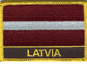Latvia Flag Patch with Name