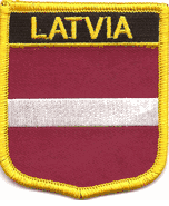 Latvia Flag Shield Patch