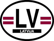 Latvia Flag It Oval Decal
