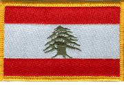 Lebanon Flag Patch - Rectangle