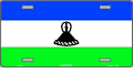 Lesotho Flag License Plate