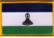 Lesotho Flag Patch - Rectangle