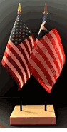 Liberia and US Flag Desk Set