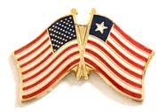 Liberia Flag Lapel Pin - Double
