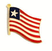 Liberia Flag Lapel Pin - Single