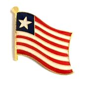 Liberia Flag Lapel Pin - Single