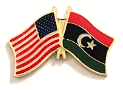 Libya Flag Lapel Pin - Double