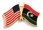 Libya Flag Lapel Pin - Double