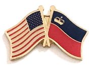 Liechtenstein Flag Lapel Pin - Double