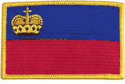 Liechtenstein Flag Patch - Rectangle