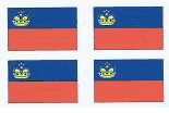 Liechtenstein Flag Stickers - Sheet of 50