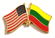 Lithuania Flag Lapel Pin - Double