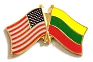 Lithuania Flag Lapel Pin - Double